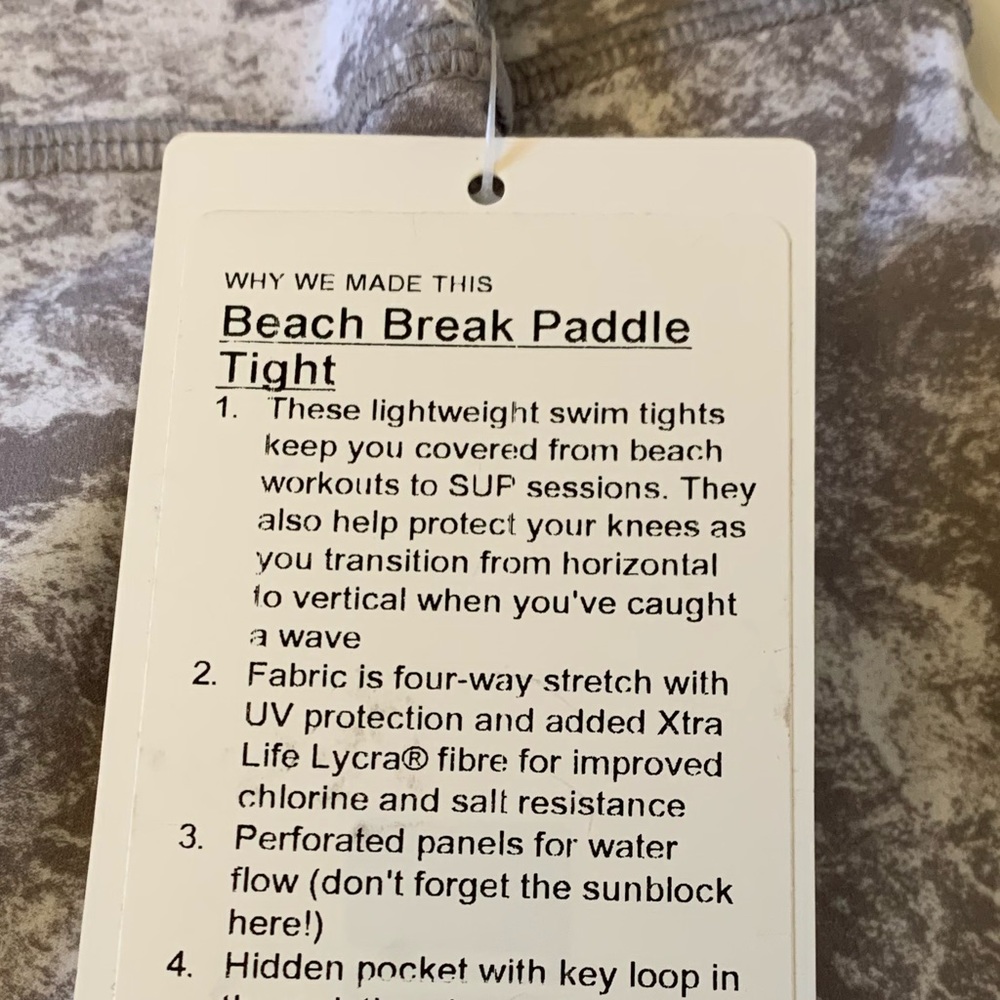 Beach break paddle tight lululemon size 10 marble - Picture 4 of 8